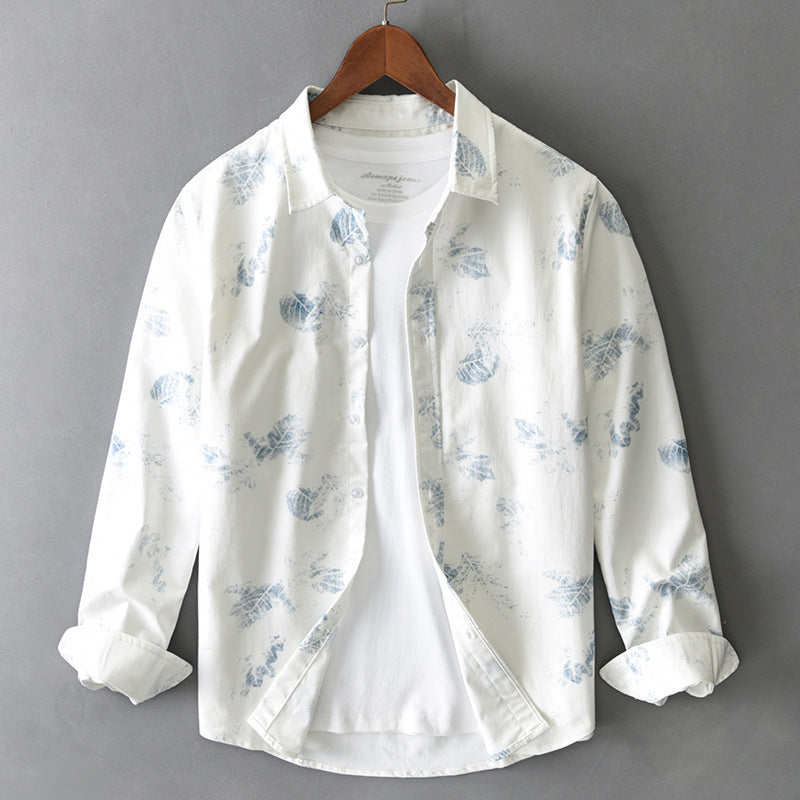 Trendy Printed Shirt Long Sleeve Men's Fashion Casual All-matching